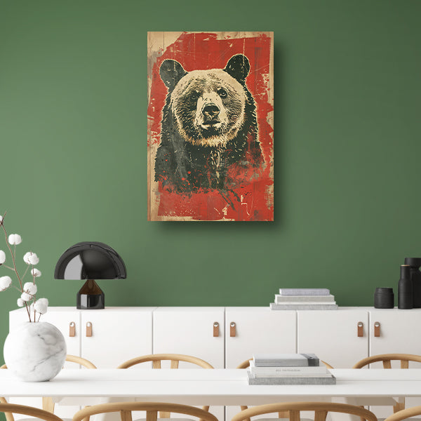 Portret van een Bruine Beer canvas