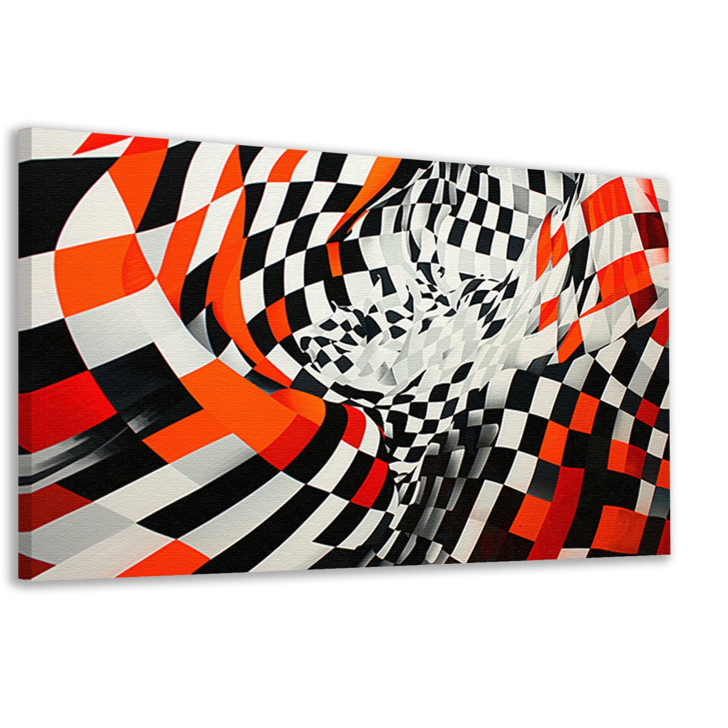 Dynamisch abstract patroon in levendige kleurencanvas