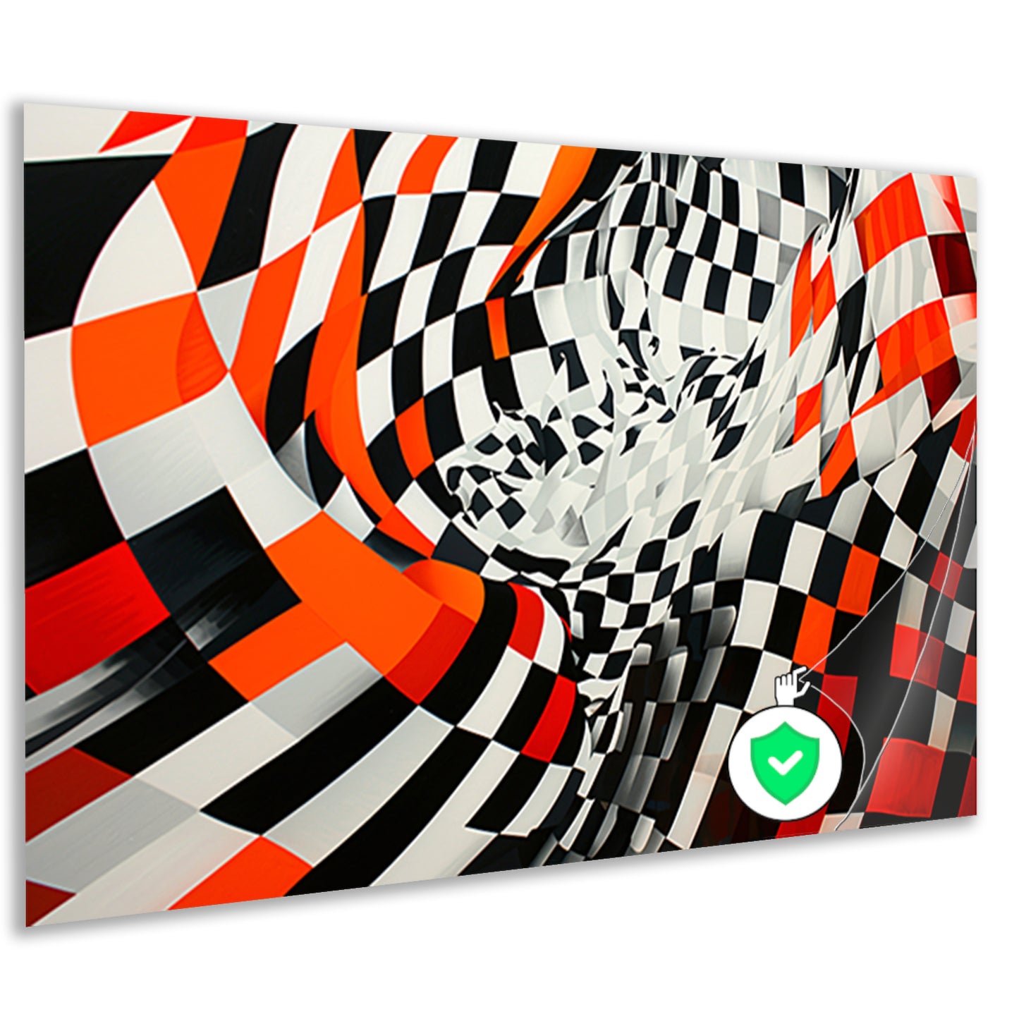 Dynamisch abstract patroon in levendige kleuren poster