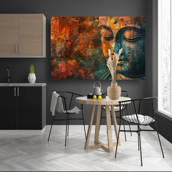 Treinspoor in herfstbos canvas