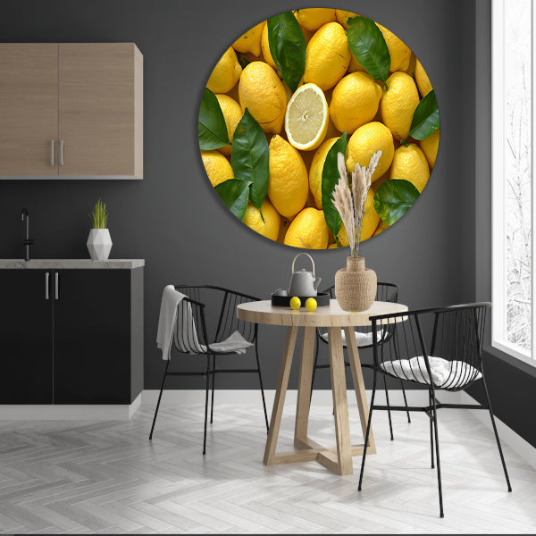 Citroenstilleven op houten tafel forex muurcirkel