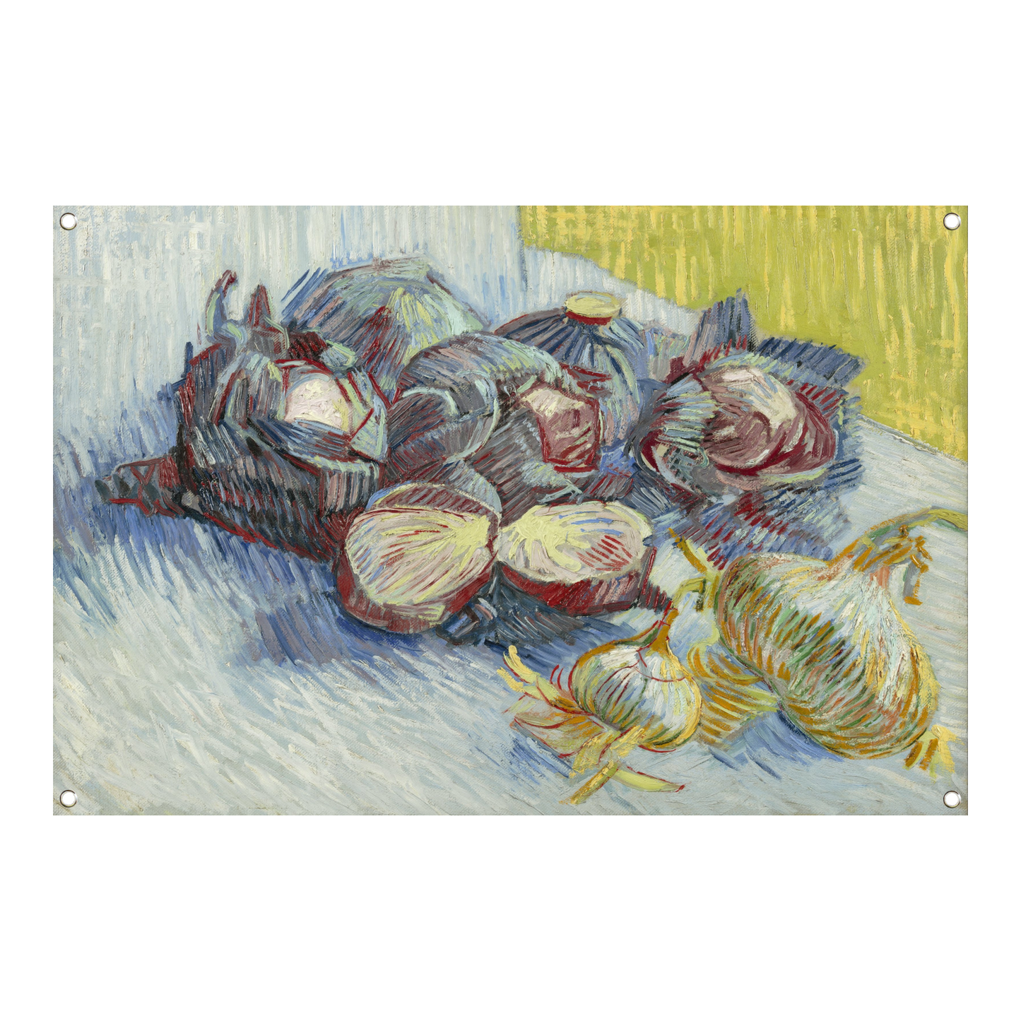 Rode kool en uien - Vincent van Gogh tuinposter