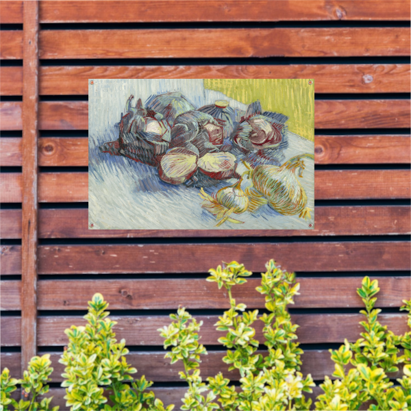 Rode kool en uien - Vincent van Gogh tuinposter