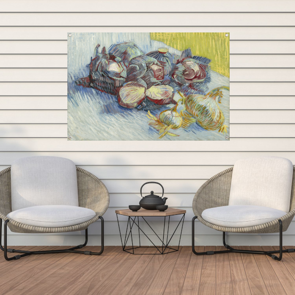 Rode kool en uien - Vincent van Gogh tuinposter