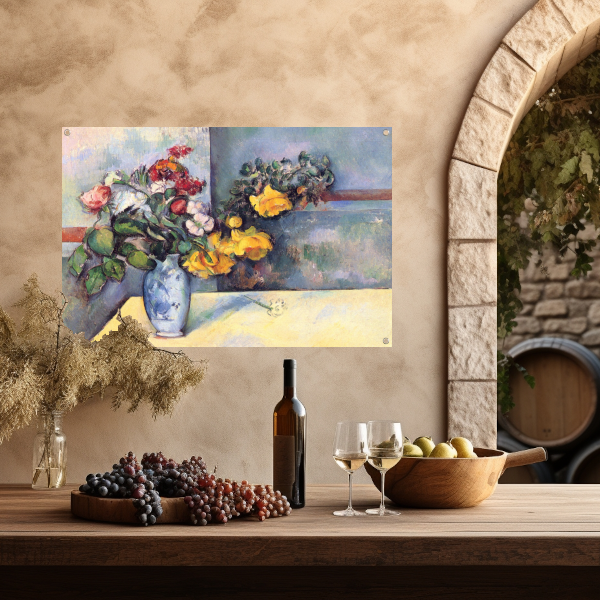 Stilleven, bloemen in een vaas - Paul Cézanne tuinposter