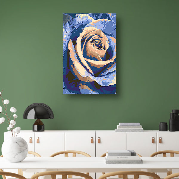 Abstracte digitale kunst van een roos poster