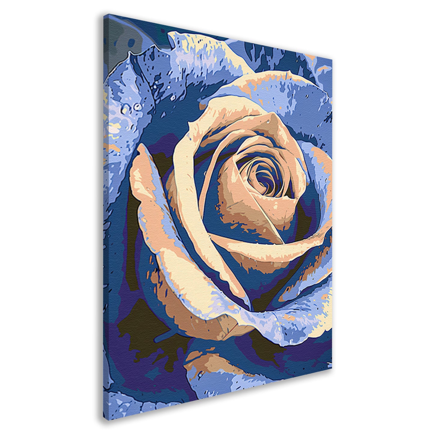 Abstracte digitale kunst van een roos canvas