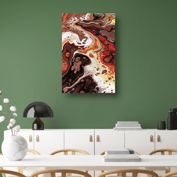 Dynamische abstracte kleurenexplosie op canvas poster