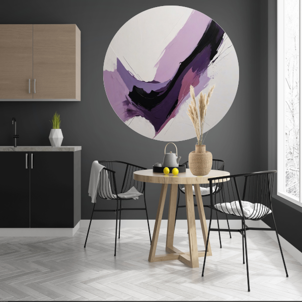 Dynamische abstractie in paars en zwart forex muurcirkel