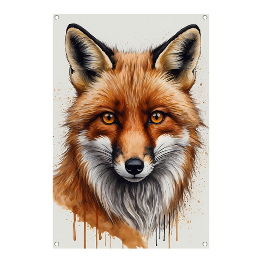 Scherpe Blik van een Kleurrijke Vos tuinposter