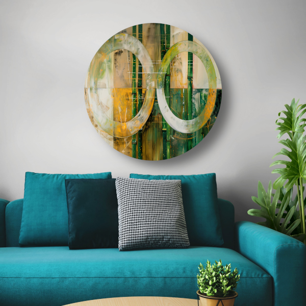 Dynamisch Abstract Spel van Cirkels en Lijnen forex muurcirkel