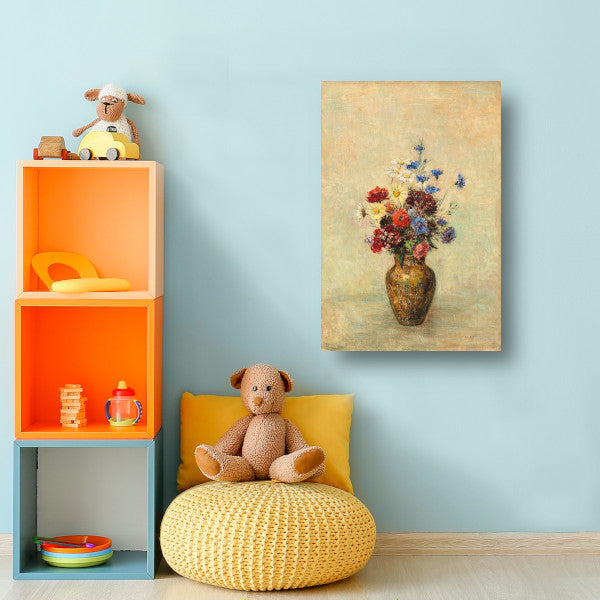Bloemen in een vaas - Odilon Redon canvas
