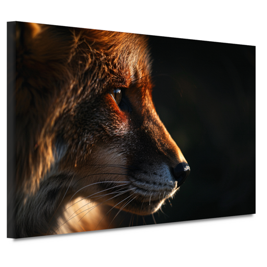 De starende blik van een schuwe vos canvas