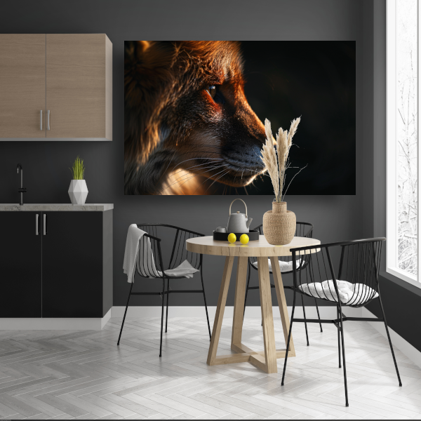De starende blik van een schuwe vos canvas