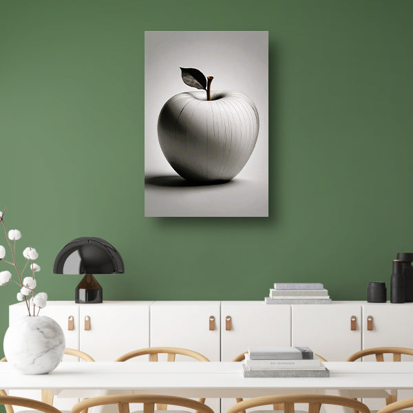 Gestileerde Appel met Golvende Lijnen poster
