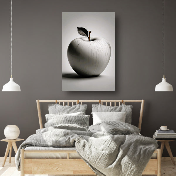 Gestileerde Appel met Golvende Lijnen canvas