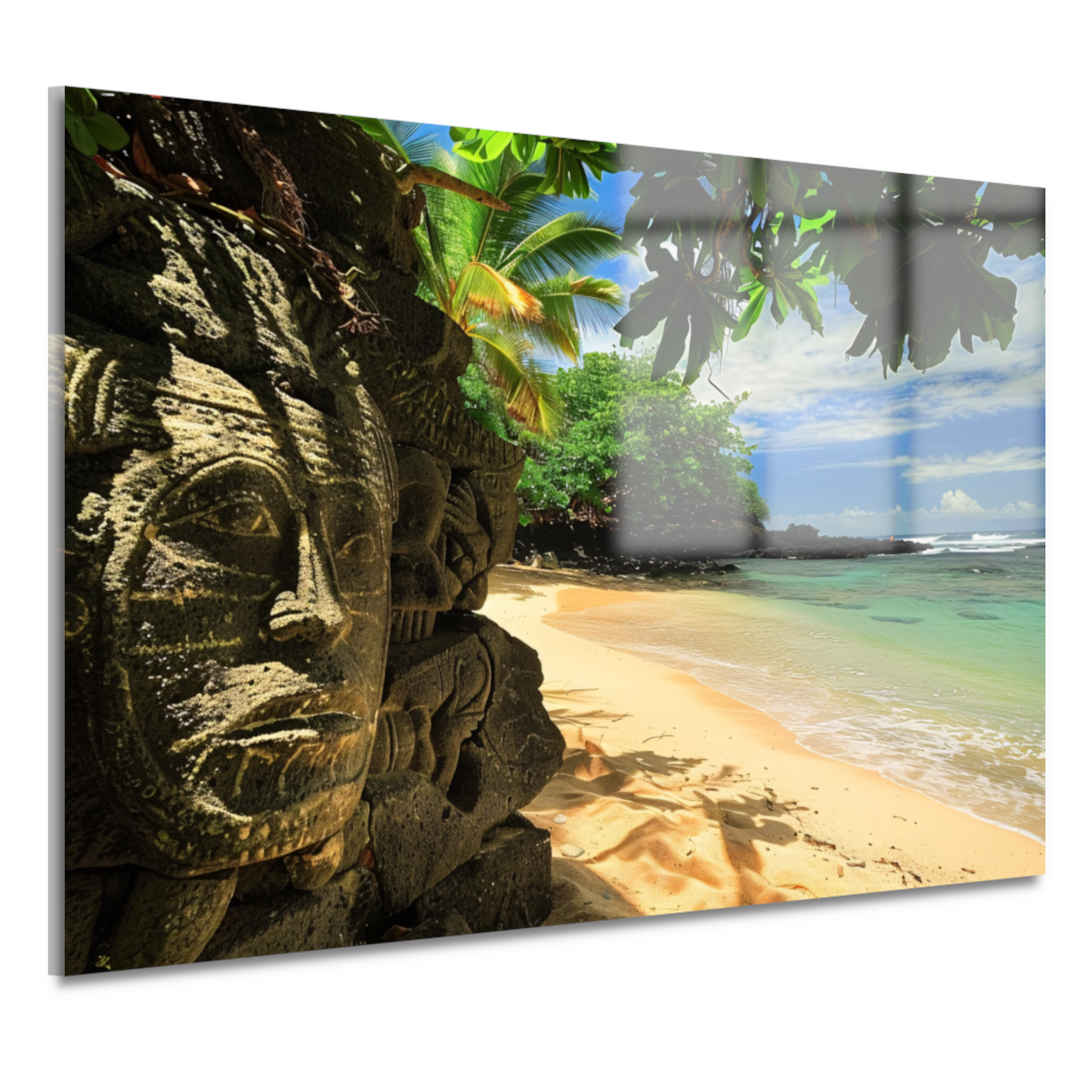 Verborgen Sculpturen aan een Tropisch Strand acrylglas