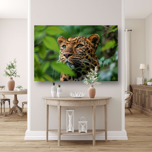 Luipaard Tussen Groen in Jungle poster