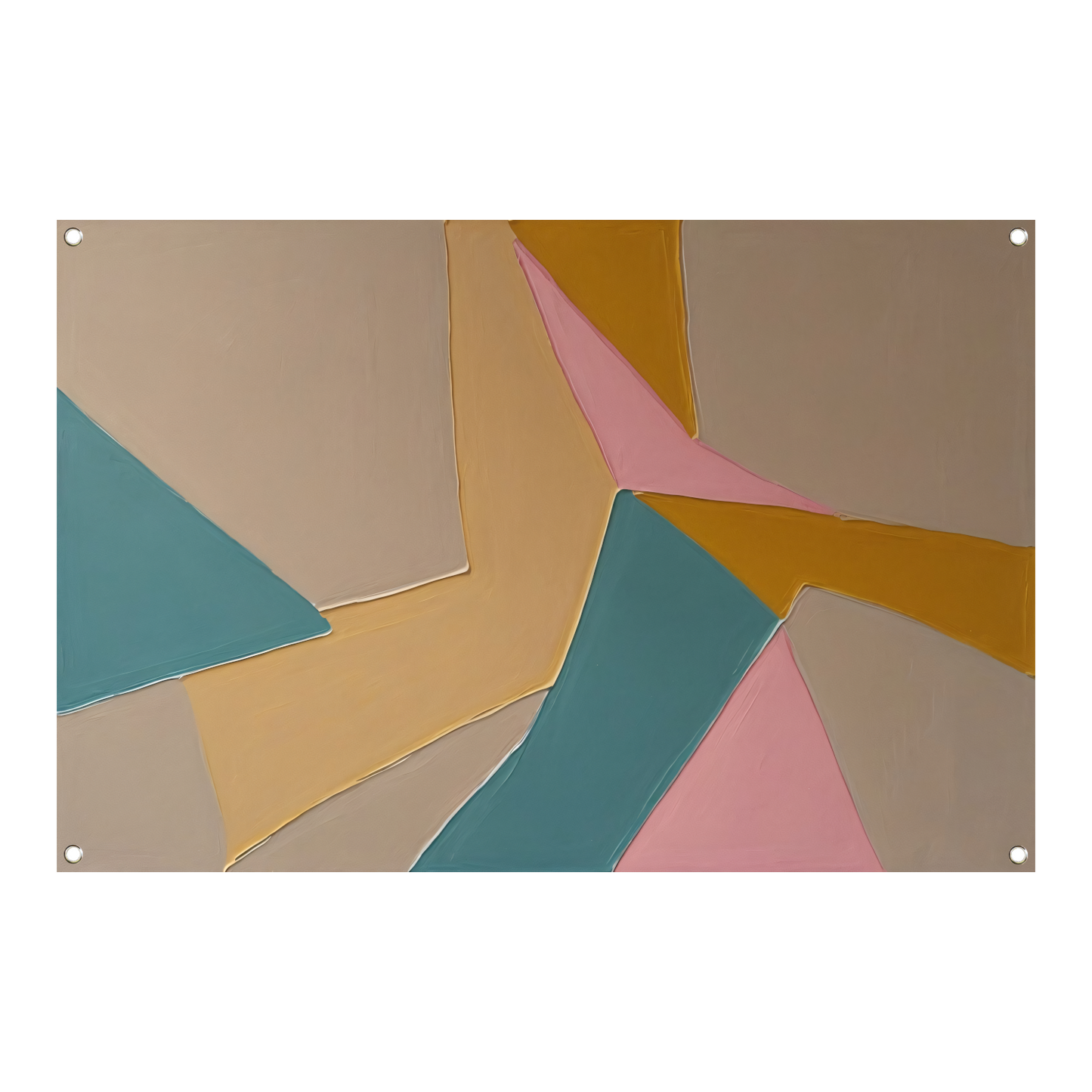 Minimalistische Abstracte Geometrie in Kleur tuinposter