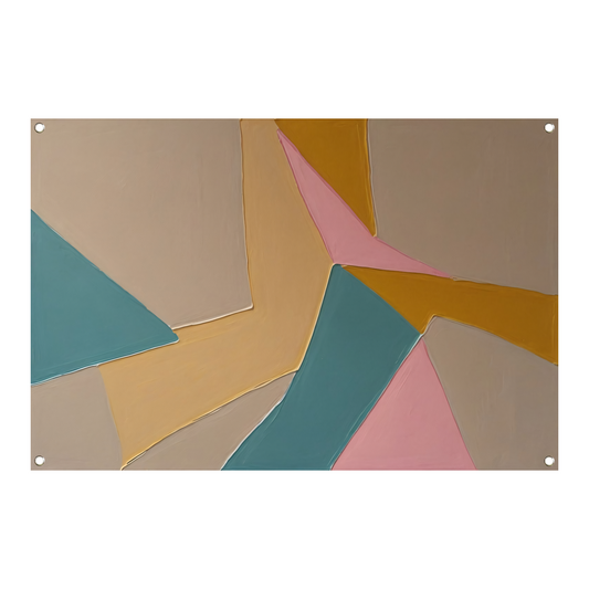 Minimalistische Abstracte Geometrie in Kleur tuinposter