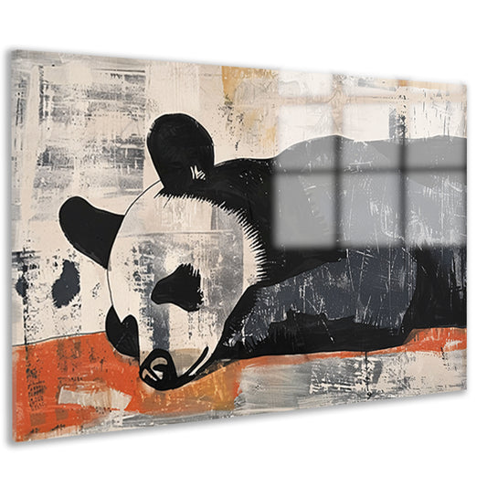 Beer rustend op abstracte achtergrond acrylglas