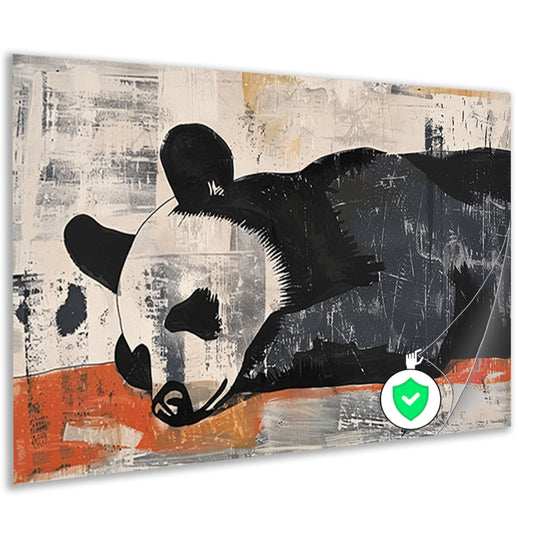 Beer rustend op abstracte achtergrond poster