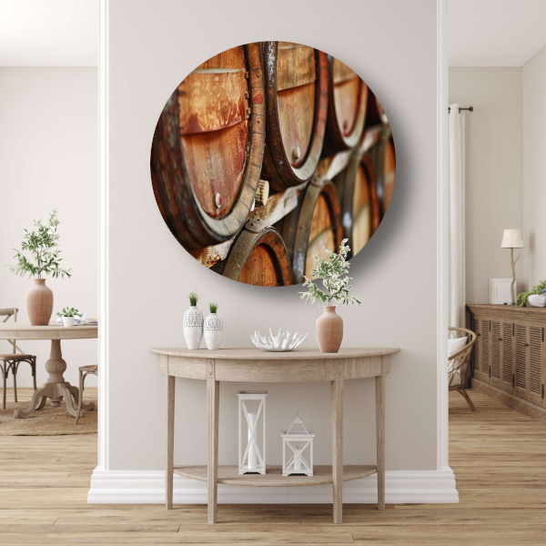 Minimalistische Houten Vaten Stapel forex muurcirkel