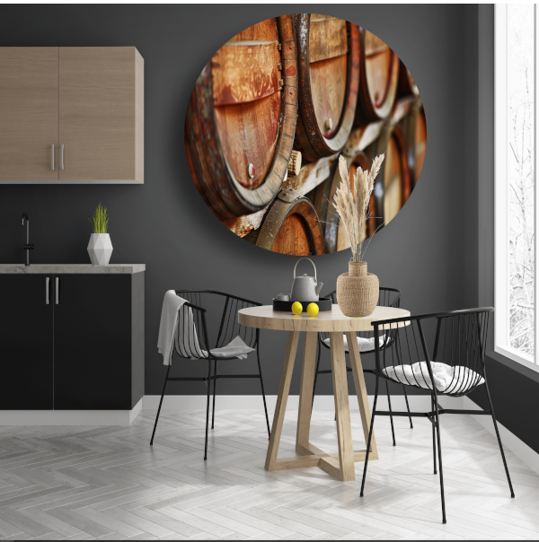 Minimalistische Houten Vaten Stapel forex muurcirkel