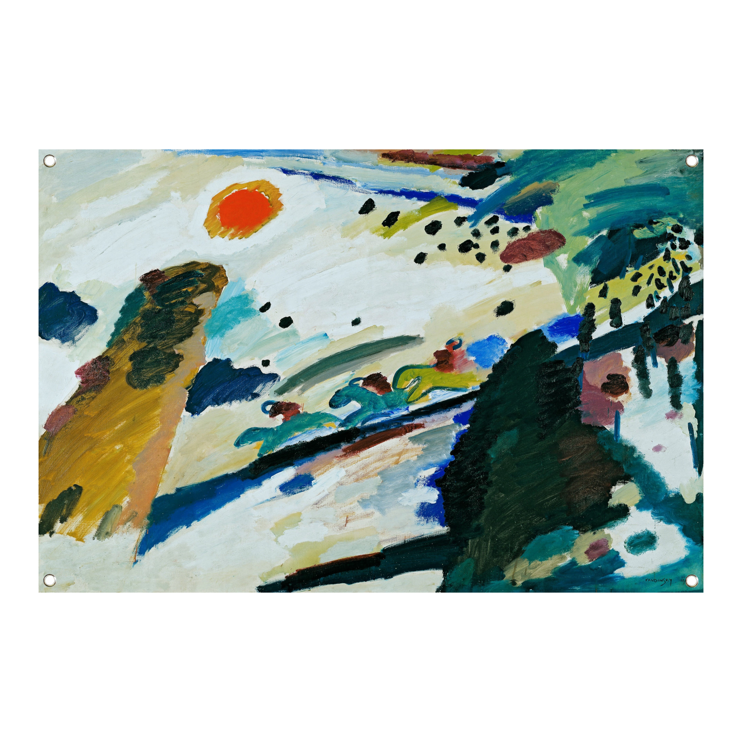 Romantisch landschap - Wassily Kandinsky tuinposter