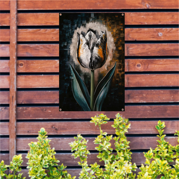 Abstracte Weergave van een Kleurrijke Tulp tuinposter