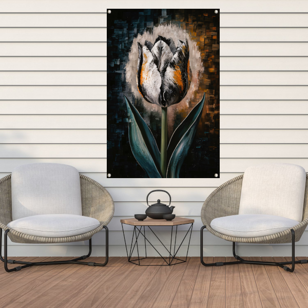 Abstracte Weergave van een Kleurrijke Tulp tuinposter