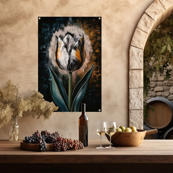 Abstracte Weergave van een Kleurrijke Tulp tuinposter