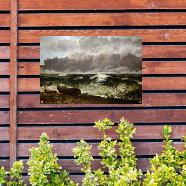 De stormachtige zee - Gustave Courbet tuinposter