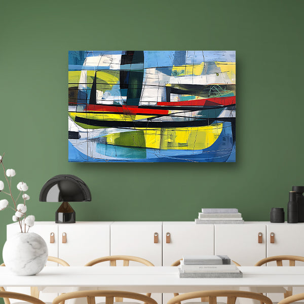 Abstracte kleurrijke kunst voor moderne ruimtes canvas