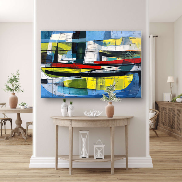 Abstracte kleurrijke kunst voor moderne ruimtes canvas