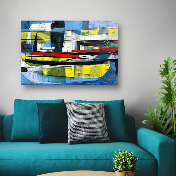 Abstracte kleurrijke kunst voor moderne ruimtes canvas