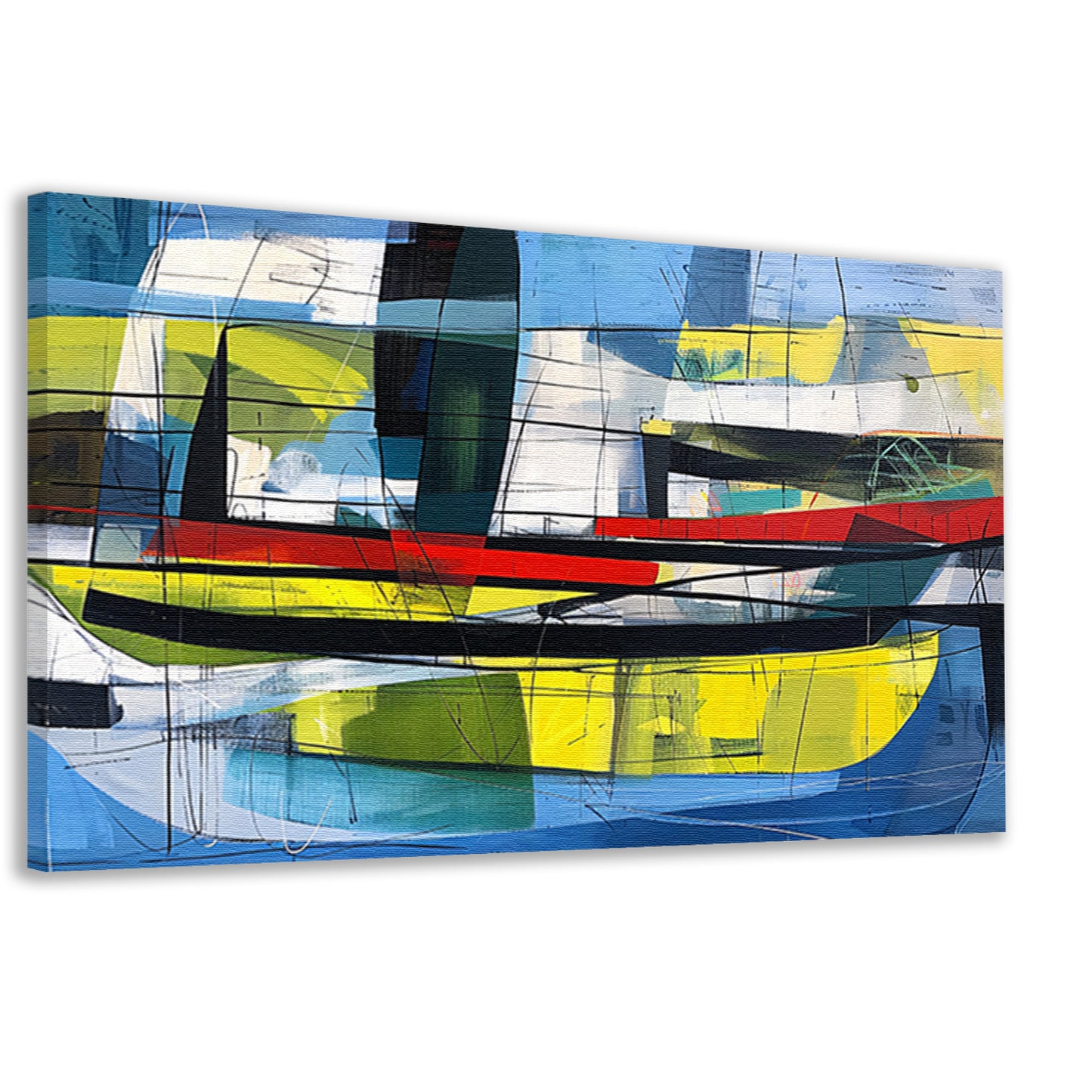 Abstracte kleurrijke kunst voor moderne ruimtes canvas