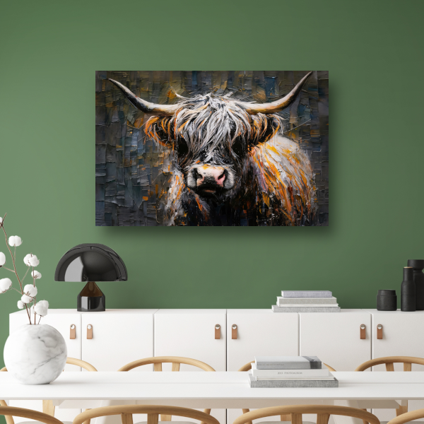 Vurige Blik van een Schotse Hooglander canvas