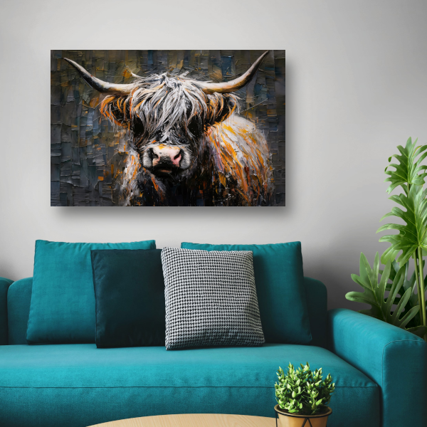 Vurige Blik van een Schotse Hooglander canvas
