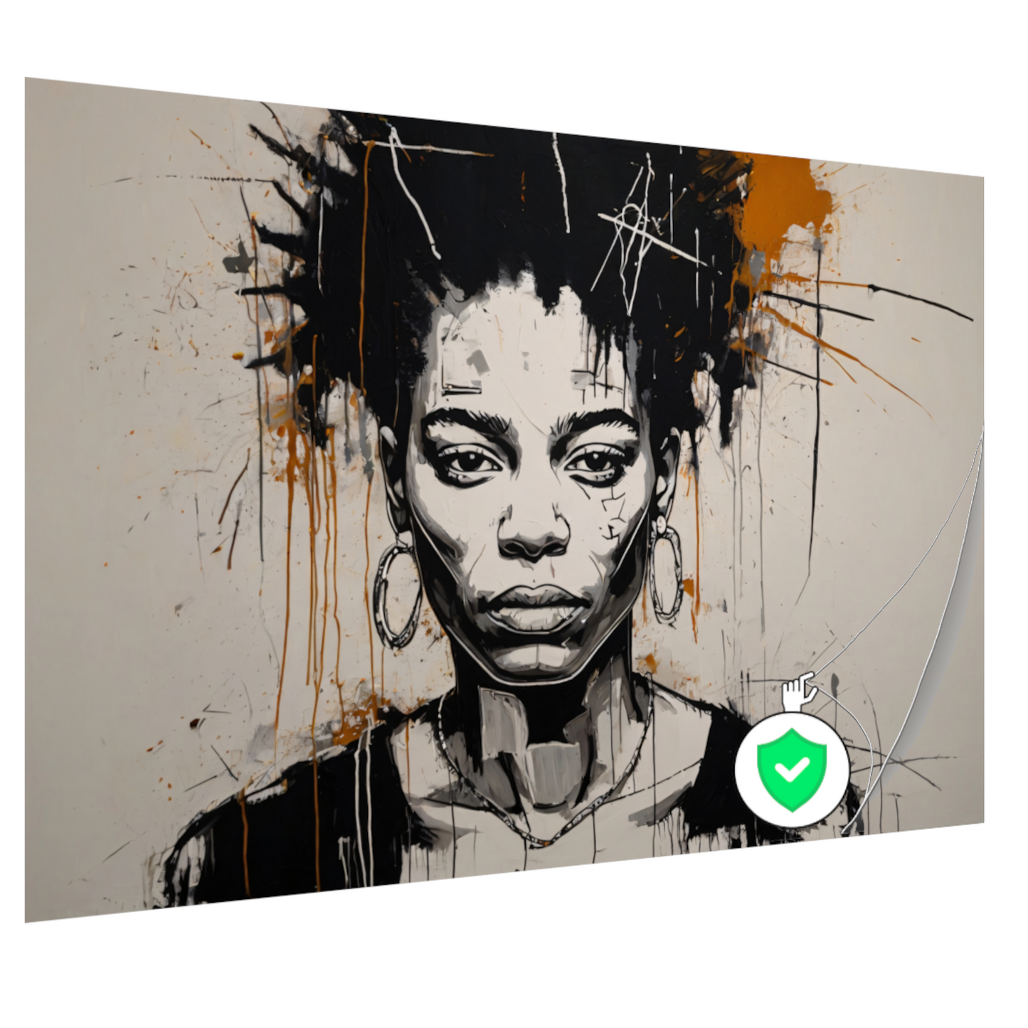 Abstract Portret van een Vrouw in Monochrome Tinten poster