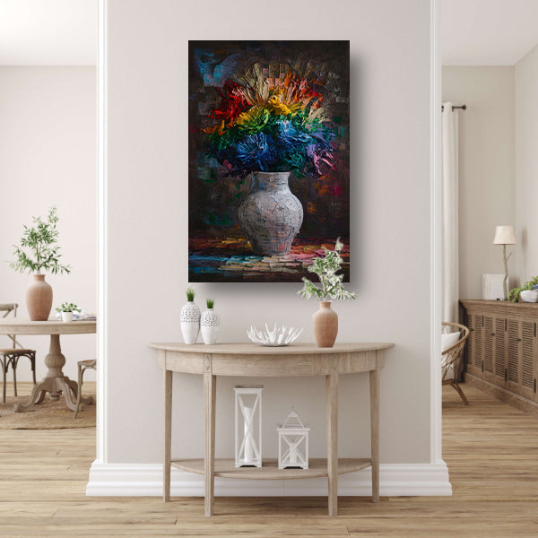 Explosie van Kleur in Vaas acrylglas