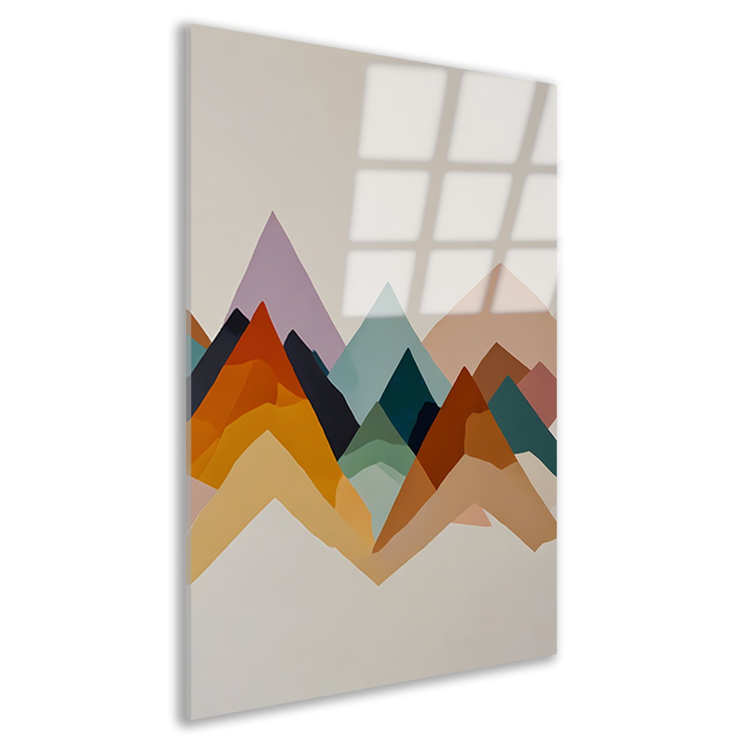 Abstracte Harmonie in Geometrische Bergsilhouetten acrylglas