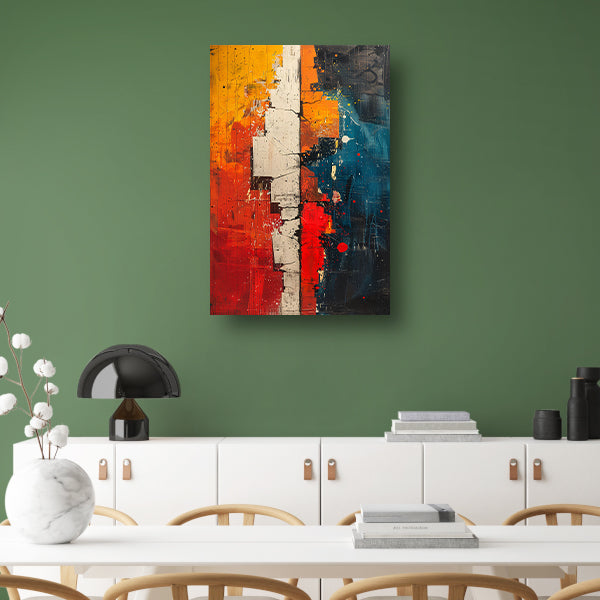 Abstract met felle kleuren canvas