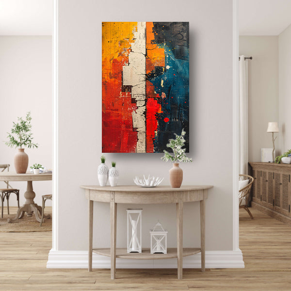 Abstract met felle kleuren canvas