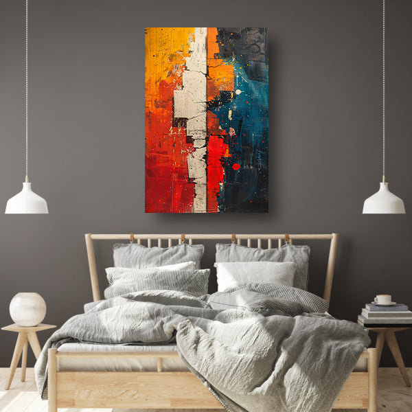 Abstract met felle kleuren canvas