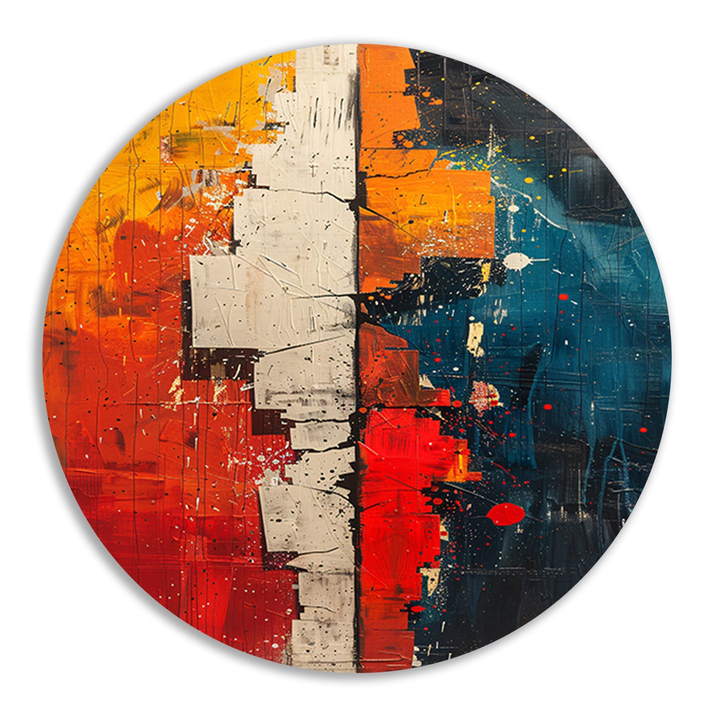 Abstract met felle kleuren forex muurcirkel