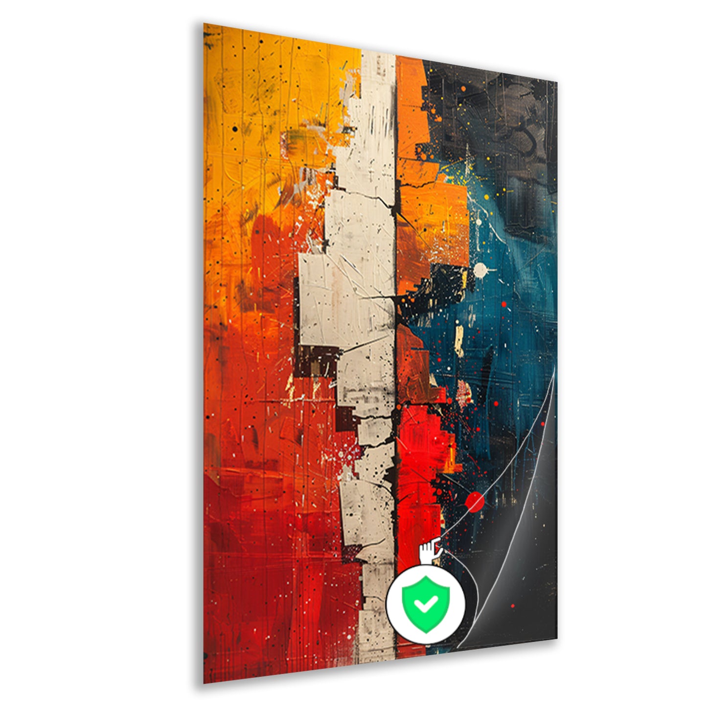 Abstract met felle kleuren poster