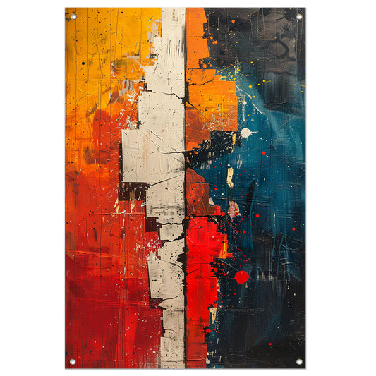 Abstract  met felle kleuren tuinposter