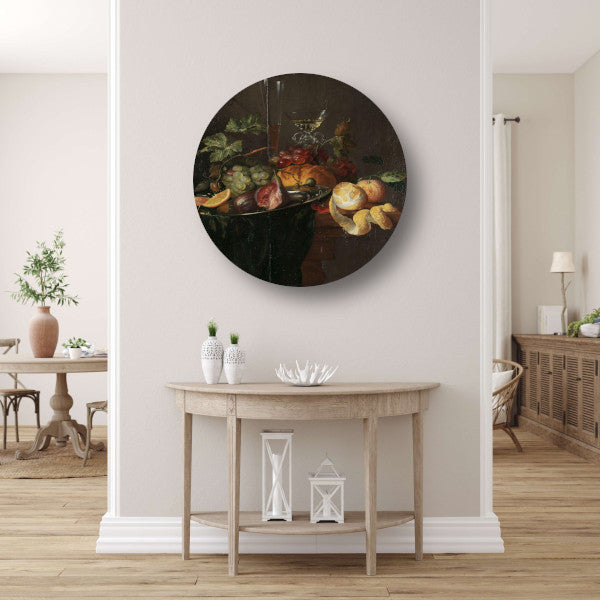 Fruit en Wijn - Jan Davidsz. de Heem forex muurcirkel