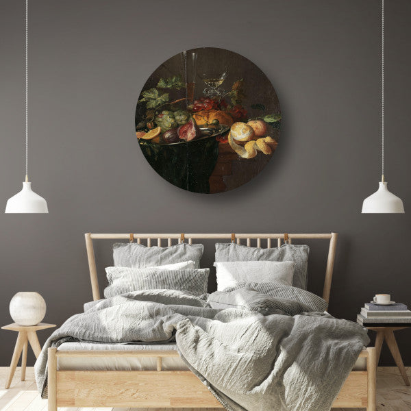 Fruit en Wijn - Jan Davidsz. de Heem forex muurcirkel